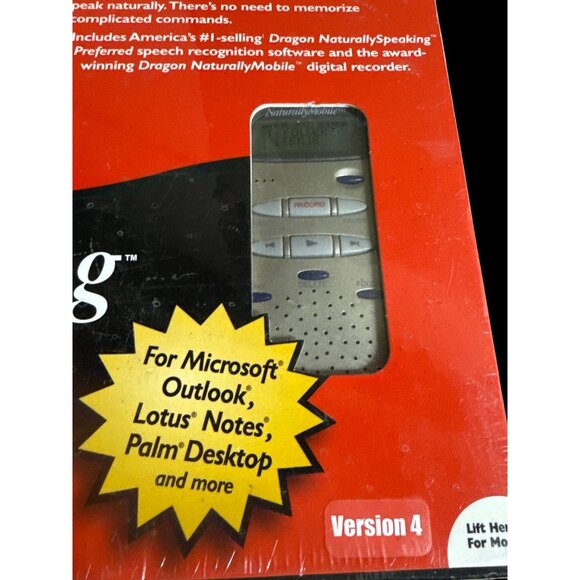 Dragon NaturallySpeaking Mobile Organizer Speech-To-Text & Digital Recorder New - Picture 2 of 5